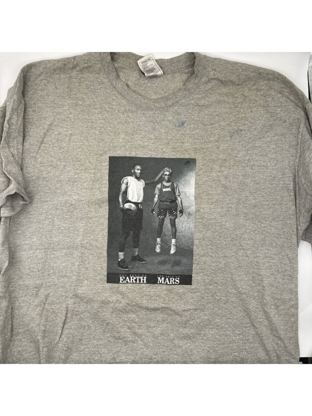 Vintage Air Jordan 3 Spike Lee “Best On Earth/Mars” Mens T Shirt Gray Size XXL